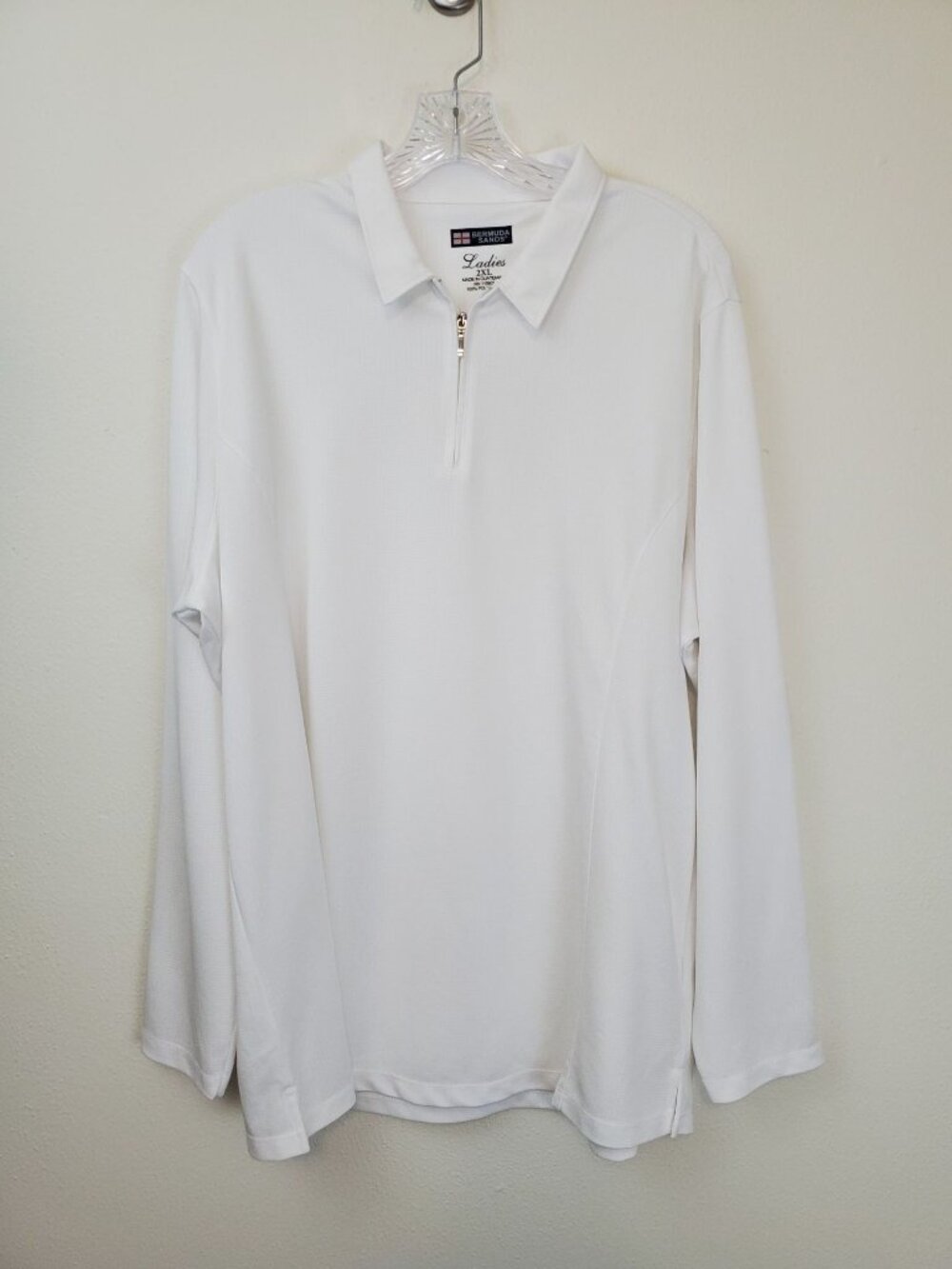 Bermuda Sands ladies' textured knit 1/4 zip golf pullover